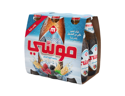 موسي شراب الشعير بنكهة التوت المثلج - 6 × 330 مل